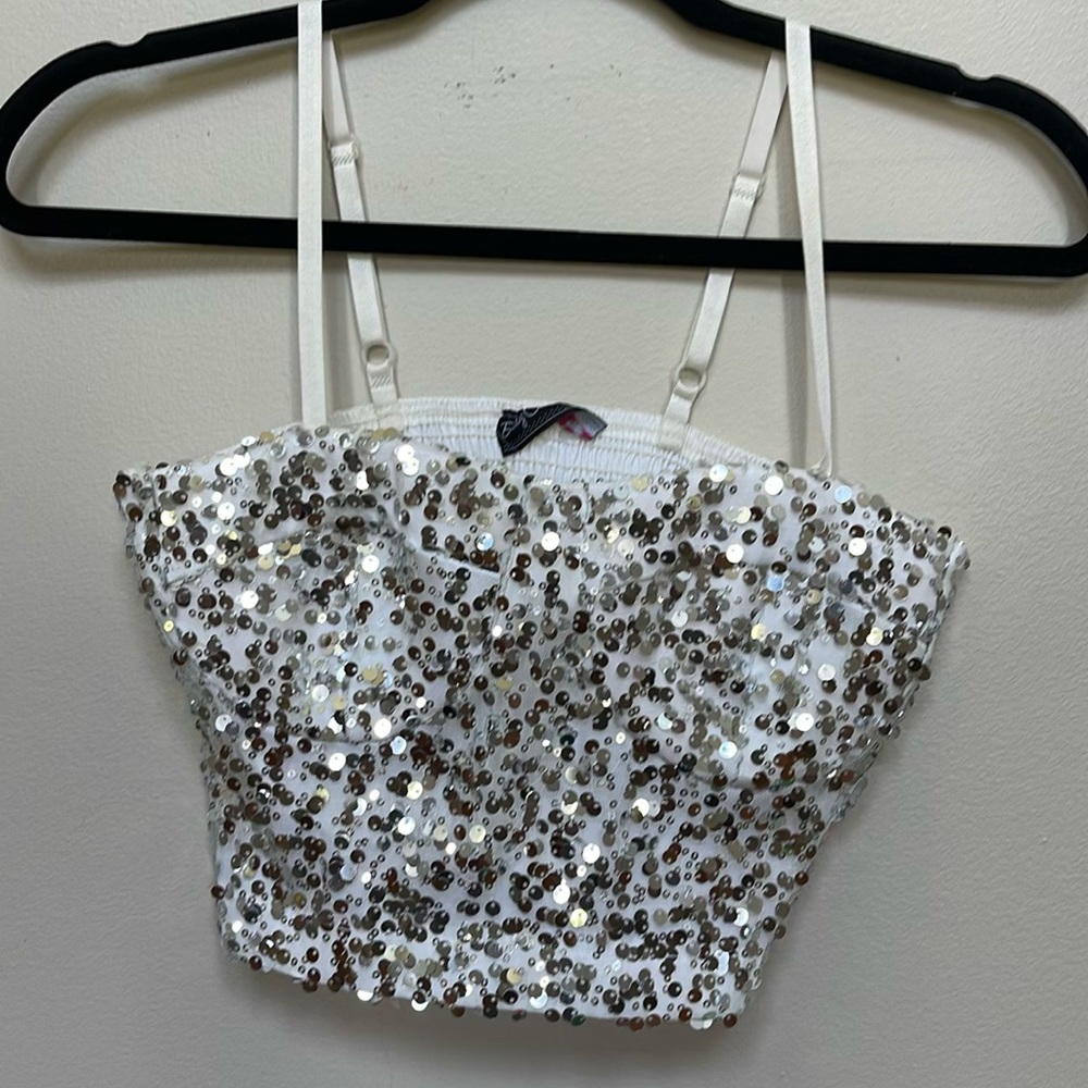 Sequin crop top